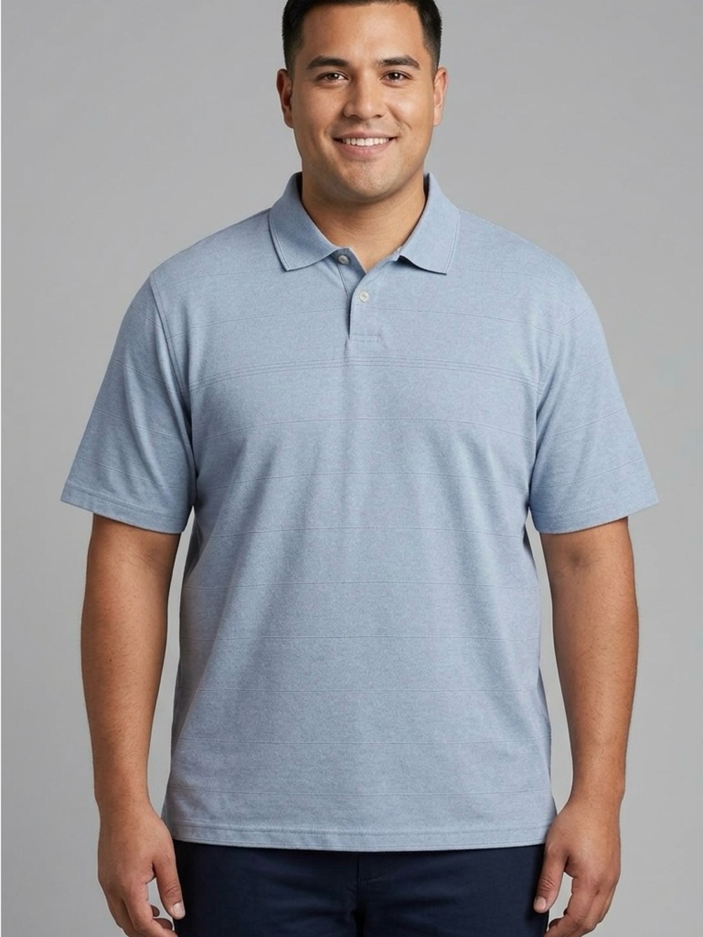 Van Heusen Men's Pale Blue Short-Sleeve Polo